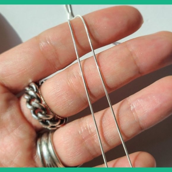 New Unisex Solid Italian Sterling Silver 1mm Rounded Snake Chain - Picture 8 of 10